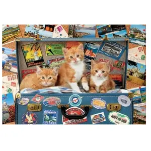 Educa Puzzle 200 pièces : Petits chats voyageurs pas cher