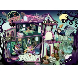 Educa Puzzle 100 pièces : Mysterious Puzzle Junior : Maison Hantée pas cher