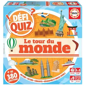 Jeu de questions-réponses - EDUCA - Defi Quiz - Le Tour Du Monde pas cher