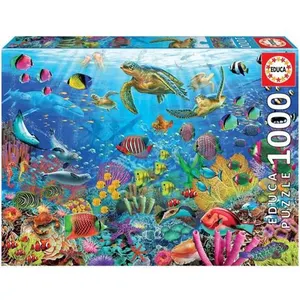 Comparateur de prix : Puzzle - EDUCA - 1000 pièces - Tropical fantasy turtles
