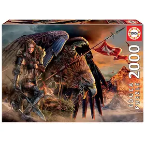 Puzzle 2000 Pièces Cavalier d'Aigle au Thème Animaux Educa Multicolore pas cher