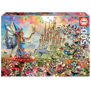 Puzzle 500 Pièces Fées Et Papillons - Educa Borras 19247 pas cher