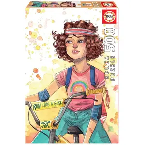 Educa Puzzle 500 pièces : Cours comme une fille Coloris Unique pas cher