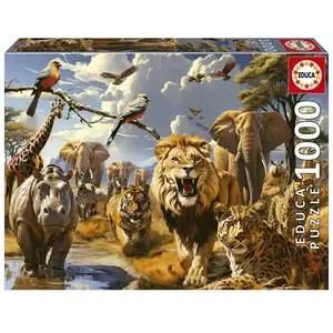 Educa Puzzles Animaux Sauvages de 1000 Pièces - Collection Complète - Neuf pas cher