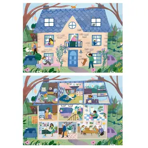 Puzzle - EDUCA - Interieur de Maison - 2 x 100 pièces - Pour enfants à partir de 6 ans - Mixte pas cher