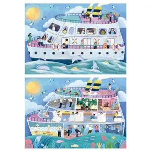 Comparateur de prix : Puzzle - EDUCA - Interieur de Bateau - 2 x 100 pièces - Pour enfants à partir de 6 ans - Mixte