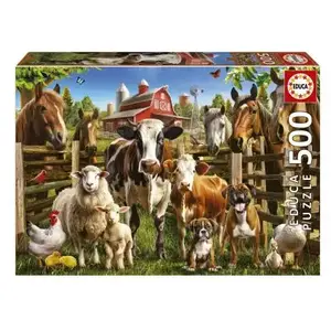 Comparateur de prix : Puzzle 500 pièces - EDUCA - Les Malins De La Ferme - Animaux - Enfant - Intérieur