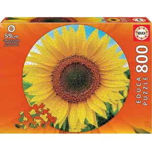 Educa Puzzle rond 800 pièces : TOURNESOL pas cher