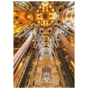 Educa INTÉRIEUR DE LA SAGRADA FAMILIA - Puzzle de 1000 pièces pas cher
