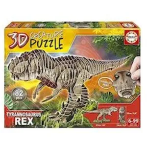Comparateur de prix : Puzzle 3D T-Rex - EDUCA - Animaux - Mixte - 82 pièces