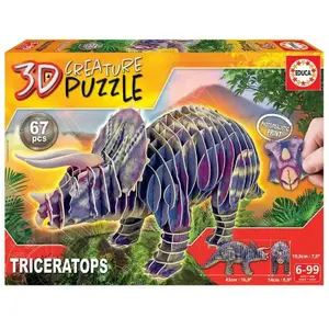 Comparateur de prix : Puzzle Educa Triceratops 3d Creature