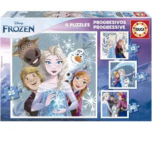 Comparateur de prix : Puzzles Progressifs - Educa - La Reine des Neiges - 4 Puzzles - 12 à 25 Pièces