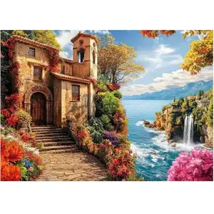 Puzzle 500 pièces : VILLA VUE MER Educa-20296 pas cher