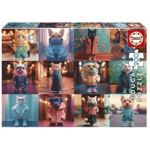 Comparateur de prix : Puzzle 200 pièces : ANIMAUX FASHION
