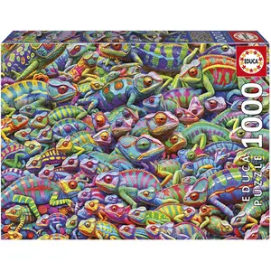 Educa Puzzle 1000 pièces : Chaos de caméléons extrême pas cher