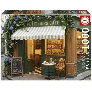 Educa Puzzle 1000 pièces : Petit Ours Café pas cher