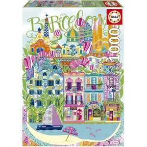 Educa Puzzle 1000 pièces : Barcelone - Car Pintos pas cher