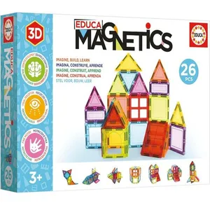 Comparateur de prix : Jeu de construction magnétique - EDUCA - Educa Magnetics 26 Pcs