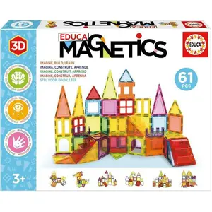 Comparateur de prix : Jeu de construction magnétique - EDUCA - Educa Magnetics 61 Pcs