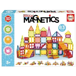 Comparateur de prix : Educa Jeu De Construction Magnétique 83 Pièces