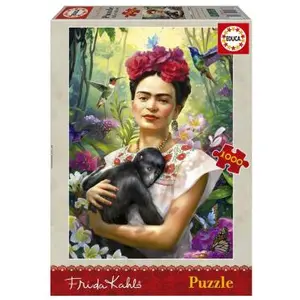 Educa Puzzle 1000 pièces : FRIDA KAHLO, JARDIN DE LA VIE pas cher