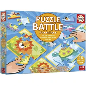 Educa PUZZLE BATTLE 16 x 9 pièces : ANIMAUX pas cher
