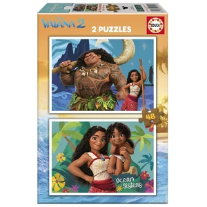 Educa Puzzle 2x48 pièces : Vaiana 2 pas cher