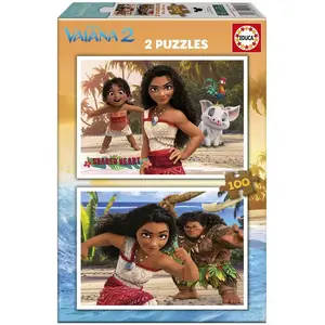 Educa Puzzle 2x100 pièces : Vaiana 2 pas cher