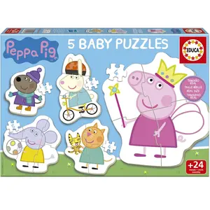 5 Baby Puzzles : Peppa Pig 3 Educa-20318 pas cher