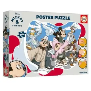 Puzzle poster 250 pièces : Mickey et ses amis Educa-20487 pas cher