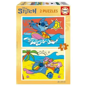 Educa Puzzle 2 x 48 pièces : STITCH pas cher