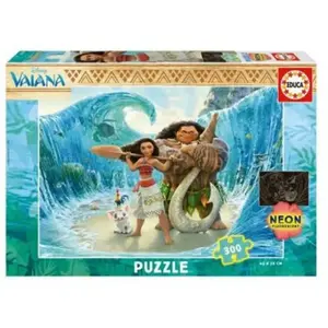 Puzzle enfant - EDUCA - Vaiana Neon - 300 pièces - Effet néon - Disney pas cher