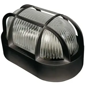 Duolec - Aplique ovalado exterior E27 60W noir 1 entrada - talla