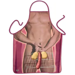 Comparateur de prix : Tablier de cuisine - DIABLO PICANTE - Noir - 100% polyester - Illustrations amusantes - Érotiques
