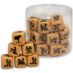 Positions des Dés d'Amour Dorés pour Jeux Coquins et Épicés - Doré pas cher