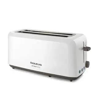 Comparateur de prix : Grille-pain - Taurus - Mon Toast Duplo - 1450W - 2 fentes larges - Blanc