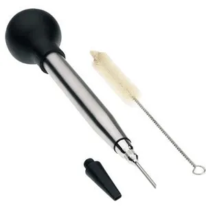 Lacor Poire à jus en inox - 2 embouts + goupillon pas cher