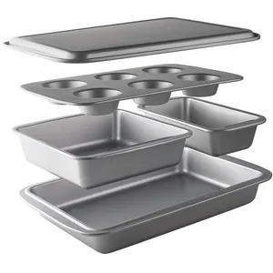 Comparateur de prix : Set de 5 moules en acier revêtu Delize Lacor