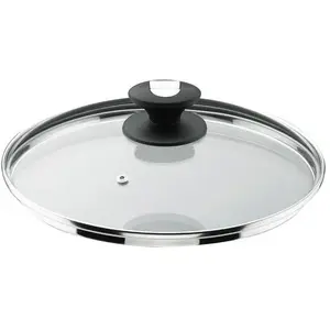 Comparateur de prix : Couvercle en verre bord inox 22 cm - Lacor - Transparent - Verre
