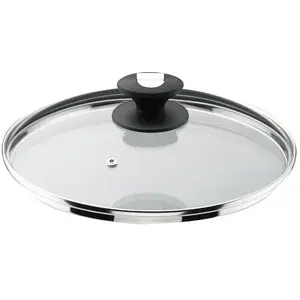 Comparateur de prix : Couvercle en verre bord inox 26 cm - Lacor - Transparent - Verre
