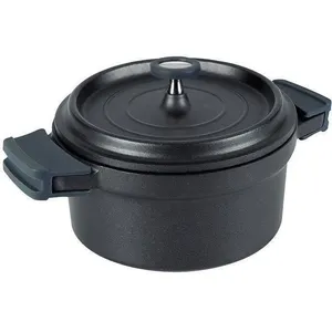 Comparateur de prix : Lacor Cocotte 20 cm en fonte d'aluminium avec couvercle - - Noir - Fonte Aluminium
