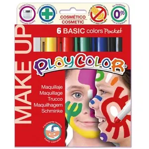 Comparateur de prix : Maquillage Pocket Basic - PLAYCOLOR - Boite de 6 sticks - Rouge - Mixte - A partir de 3 ans