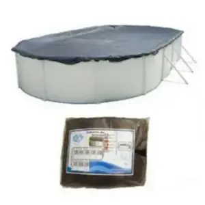 Comparateur de prix : Piscines Toi 4958 Couverture Ovale Hiver, 640 x 366 cm, Bleu