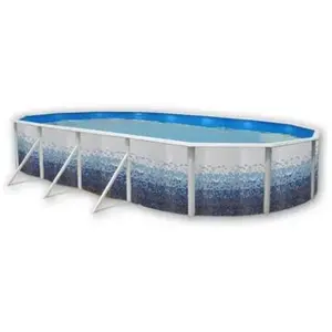 Comparateur de prix : TOI TRENCADIS Piscine hors sol ovale en acier 915 x 457 x 120 cm (Kit ...