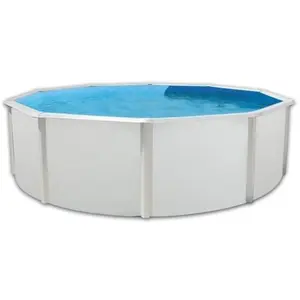 Piscine hors sol ronde en acier TOI Prestigio - 550x120cm - Filtre à s... pas cher
