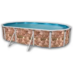 TOI ROCALLE Piscine hors sol en acier ovale 640 x 366 x 120 (Kit compl... pas cher