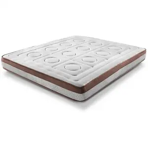 BE ZEN Matelas extradoux 7 zones 140X200 à mémoire de forme 21 cm - Toscana Deluxe - équilibré - Literie confort pas cher