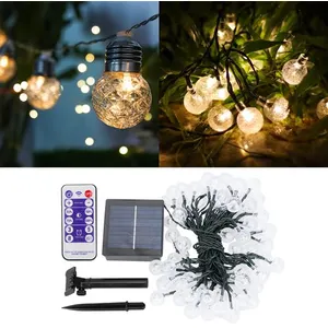 Guirlande lumineuse solaire d'ampoule de boule étanche 10m LED lumineu... pas cher