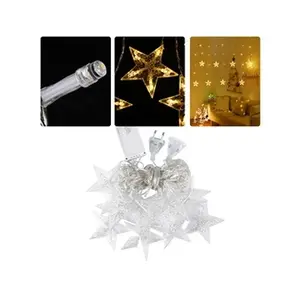 Guirlande lumineuse 4m LED étanche forme d'étoile lumière blanche chau... pas cher