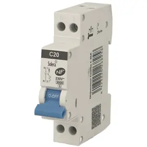 Disjoncteur phase neutre modulaire 10A courbe C 3kA Solera CBMM1N10FVendu parbis-electric